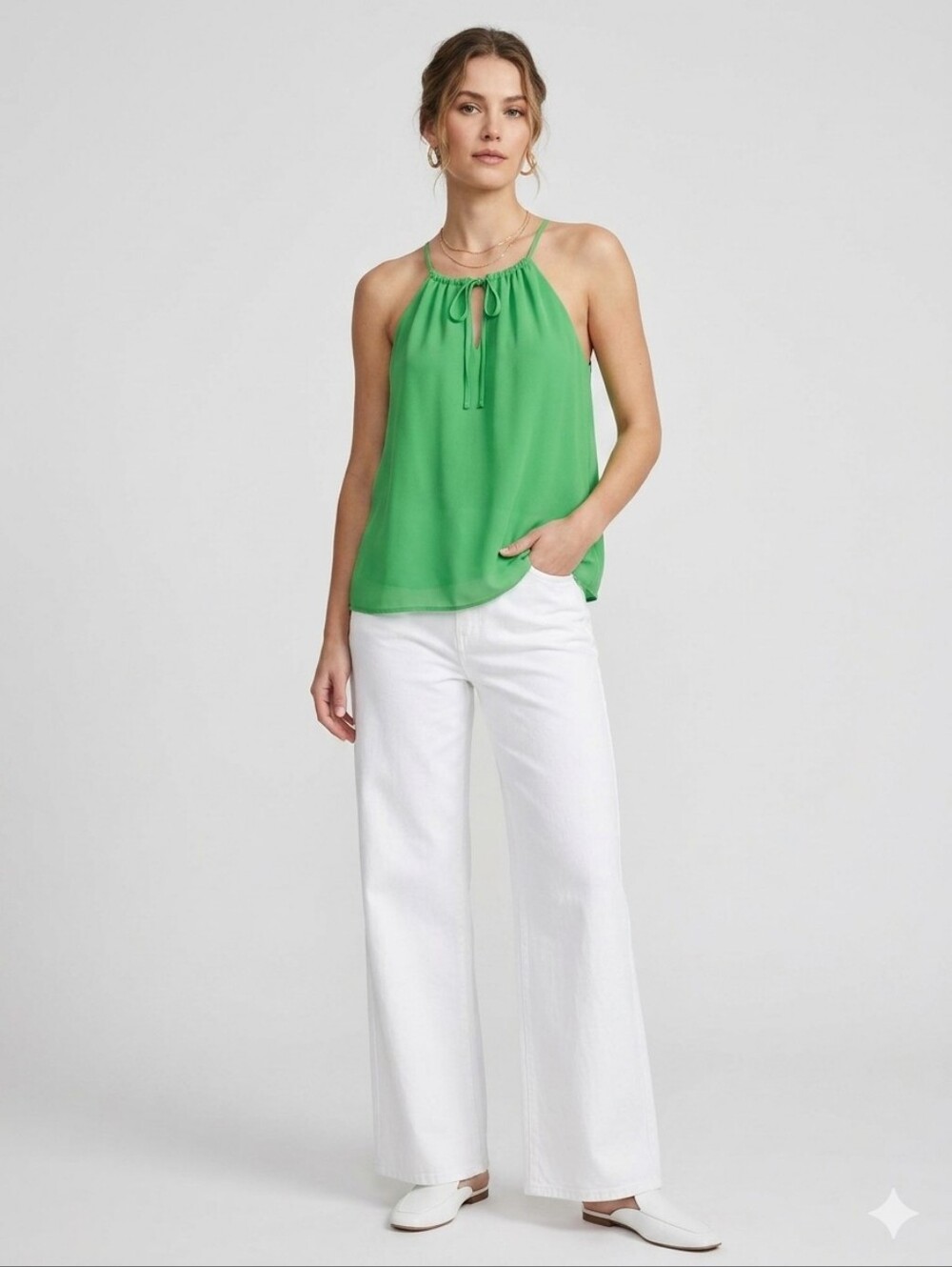 Gianni Bini Bright Green Halter Camisole